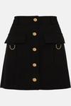 Oasis Cotton Sateen Button Detail Mini Skirt thumbnail 4
