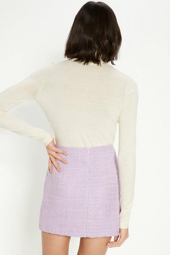 Oasis Petite Tweed Button Detail Mini Skirt 3