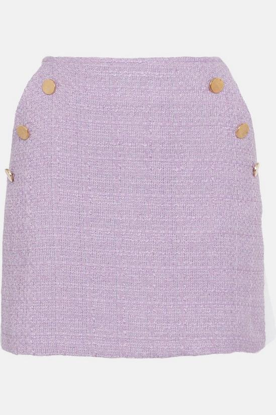 Oasis Petite Tweed Button Detail Mini Skirt 4