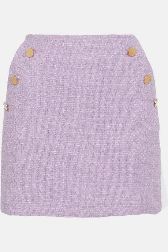 Oasis Tweed Button Detail Mini Skirt 4
