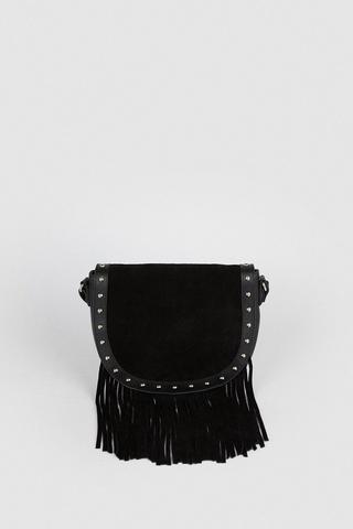 Removable Fringe Western Style Suede Bum Sling Hip Bag - Blue Jeans and  Bikinis Boutique