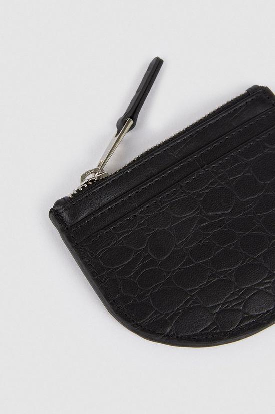 Oasis Real Leather Croc Card Holder Coin Purse 4