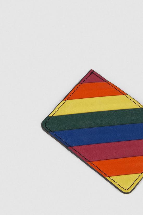 Oasis Real Leather Rainbow Panelled Cardholder 4