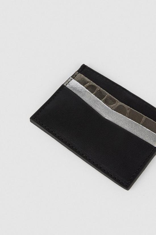 Oasis Real Leather Mixed Metallic Cardholder 4