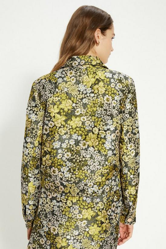 Oasis Floral Jacquard Pocket Detail Trucker Jacket 3