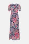 Oasis Sequin Paisley Ruched Detail Midi Dress thumbnail 4