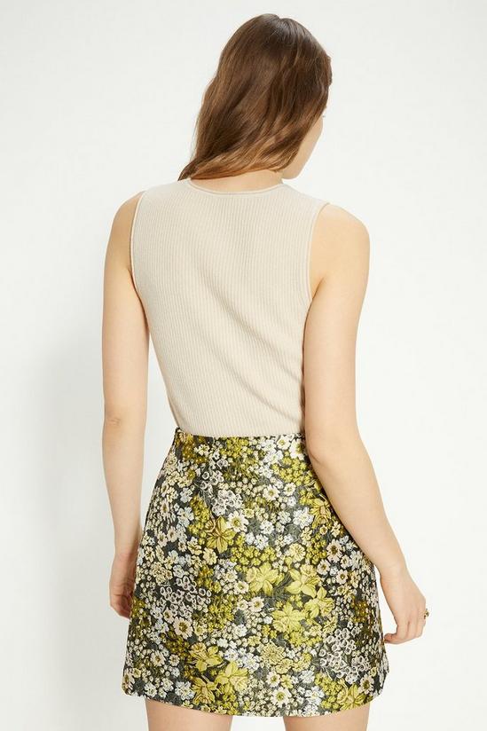 Oasis Floral Jacquard Aline Mini Skirt 3