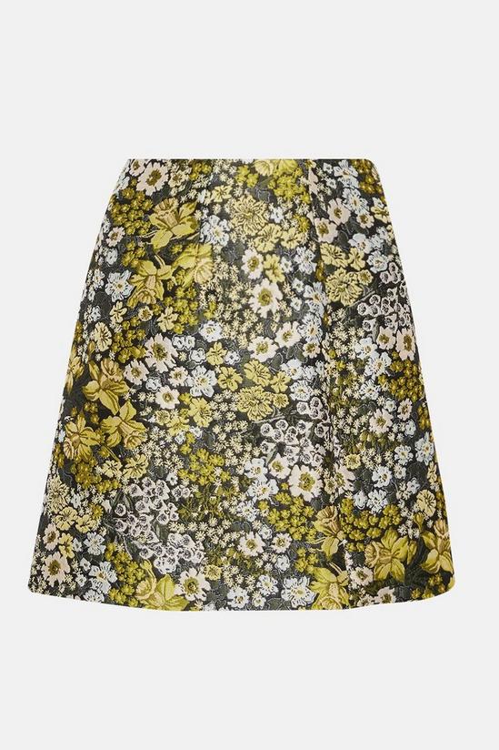 Oasis Floral Jacquard Aline Mini Skirt 4