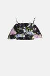 Oasis Satin Twill Frill Tiered Floral Crop Top thumbnail 4