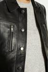 Oasis Real Leather Zip Detail Crop Jacket thumbnail 3