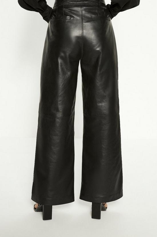 Oasis Real Leather Wide Leg Trouser 3