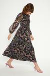 Oasis Floral Ruched Keyhole Chiffon Midi Dress thumbnail 1