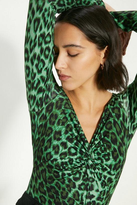 Oasis Knot Front Animal Printed Top 2