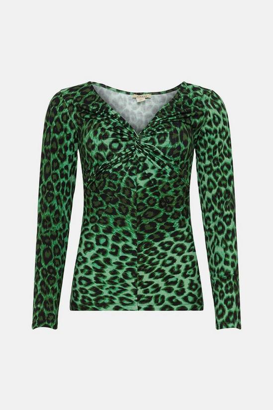 Oasis Knot Front Animal Printed Top 4