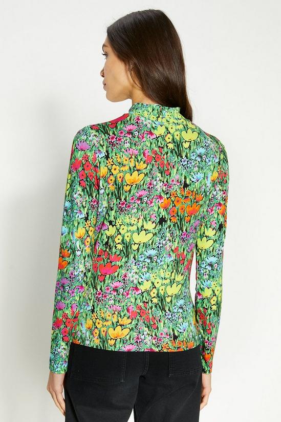 Oasis Jersey Floral Funnel Neck Long Sleeve Top 3