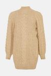 Oasis Cosy Cable Funnel Neck Mini Jumper Dress thumbnail 4