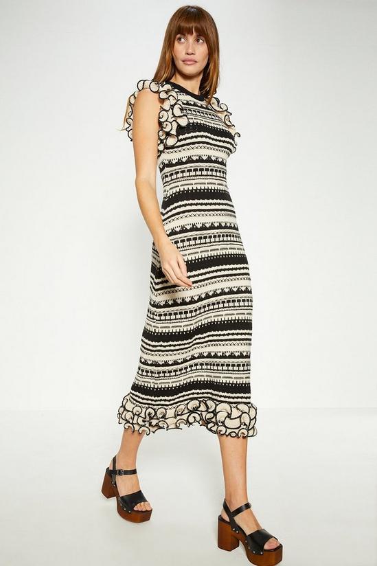 Oasis Extreme Frill Knitted Midi Dress 1