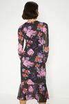 Oasis Floral printed Gauged front midi dress thumbnail 3