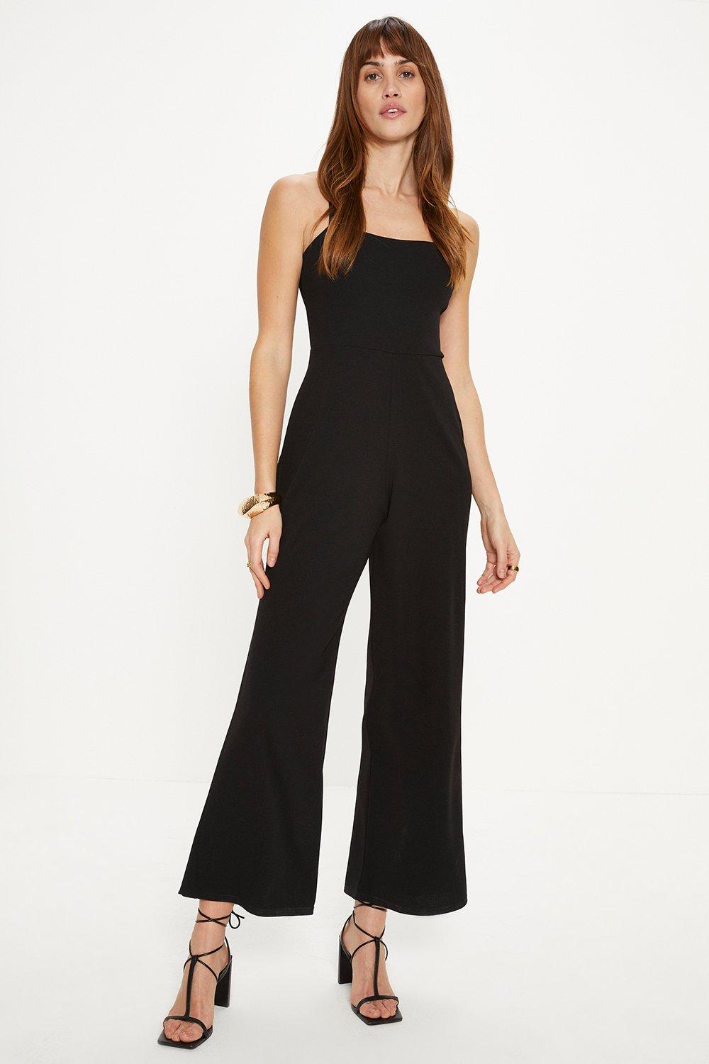 Jersey Crepe Strappy Back Jumpsuit