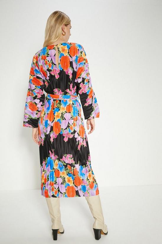 Oasis Floral Plisse Belted Midi Dress 1