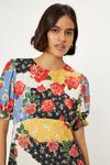 Oasis Petite Short Sleeve Floral Print Midi Tea Dress thumbnail 2