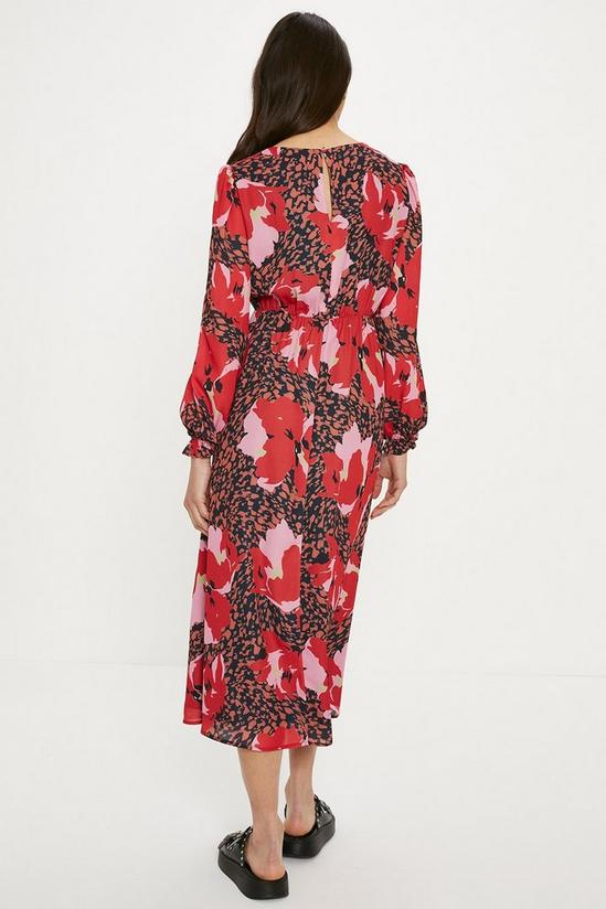 Oasis Long Sleeve Printed Midi Tea Dress 3