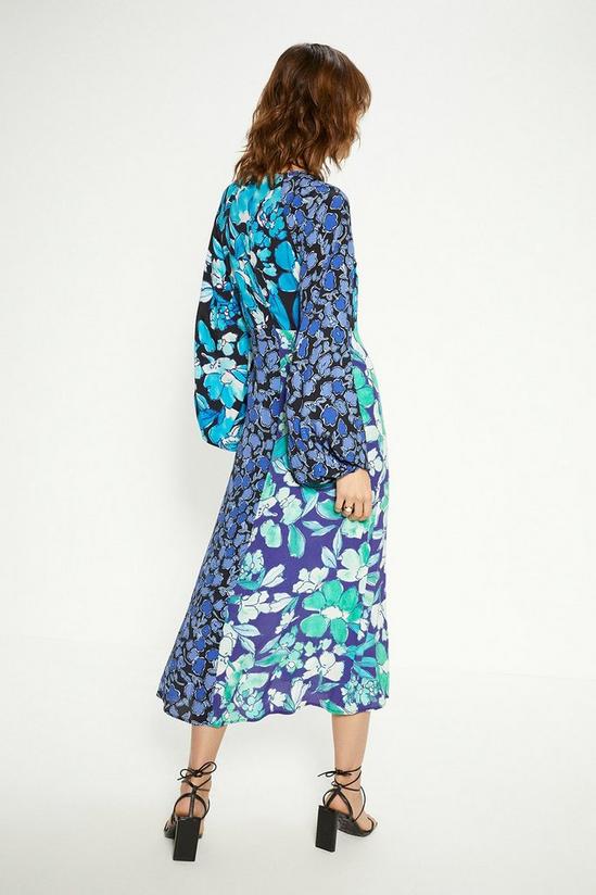 Oasis Mixed Floral Ruched Front Midi Dress 3