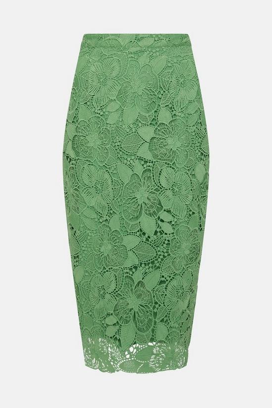 Oasis Detailed Lace Pencil Skirt 4