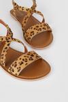Oasis Leather Cross Over Flat Sandals thumbnail 4