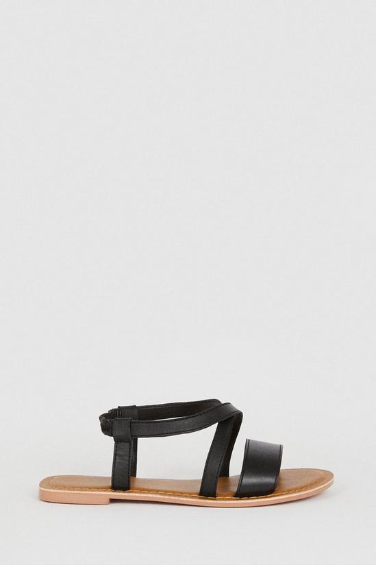 Oasis Leather Cross Over Flat Sandals 2