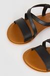 Oasis Leather Cross Over Flat Sandals thumbnail 4