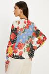 Oasis Lace Trim Long Sleeve Floral Print Blouse thumbnail 3