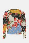 Oasis Lace Trim Long Sleeve Floral Print Blouse thumbnail 4
