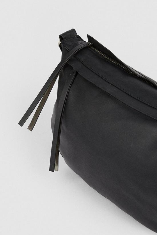 Oasis Real Leather Multi Zip Cross Body Shoulder Bag 4