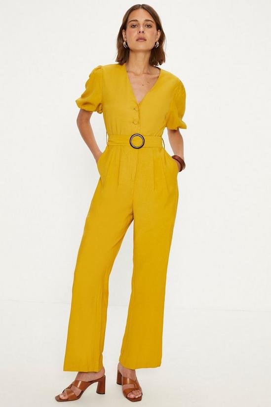 Oasis Puff Sleeve Belted Jumpsuit 1