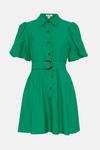 Oasis Linen Look Puff Sleeve Shirt Dress thumbnail 4