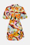 Oasis Linen Mix Floral Puff Sleeve Mini Shirt Dress thumbnail 4