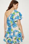 Oasis Linen Mix One Shoulder Ruffle Tiered Floral Mini Dress thumbnail 3