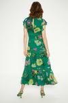 Oasis Lace Trim High Neck Chiffon Floral Midi Dress thumbnail 3