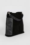 Oasis Leather And Suede Stud Detail Tote Bag thumbnail 3