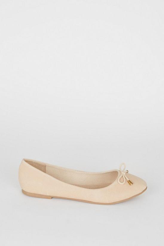 Oasis Leather Bow Ballet Pump 2