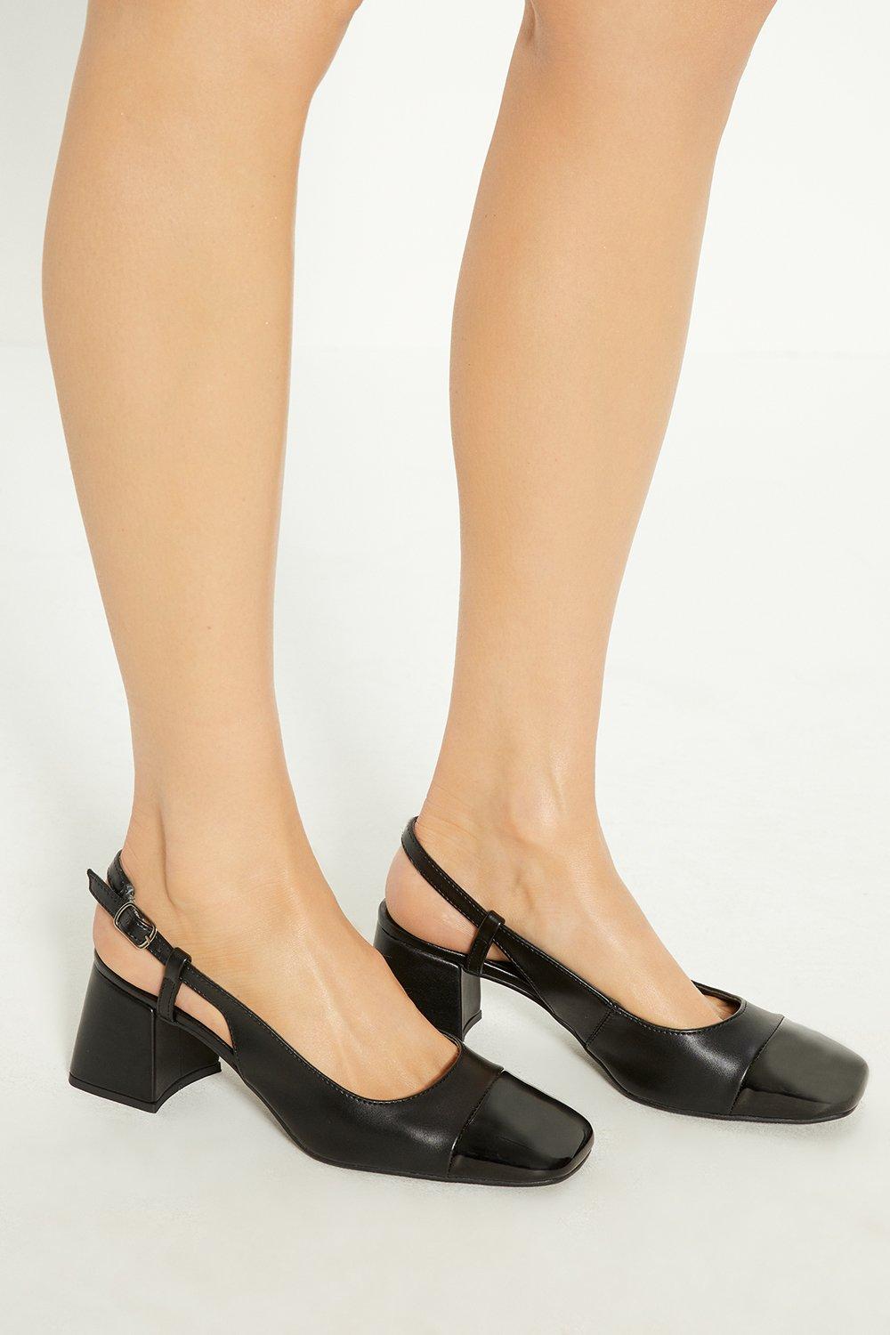 Sling back sale court shoes