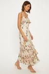 Oasis Premium Floral Embroidered Ruffle Chiffon Dress thumbnail 1