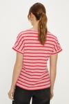 Oasis Essential Cotton Tonal Stripe Roll Sleeve Slub T-shirt thumbnail 3