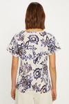 Oasis Essential Cotton Floral Roll Sleeve Slub T-shirt thumbnail 3