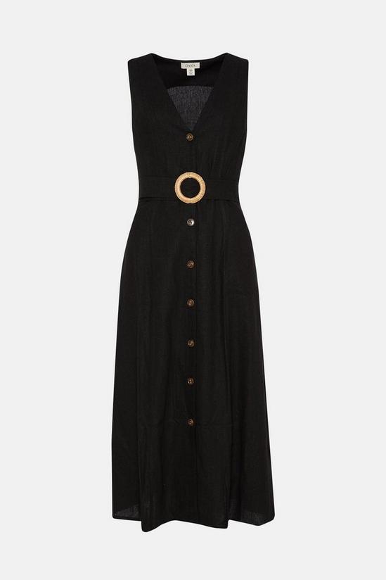 Oasis Linen Mix Belted Shirt Dress 4