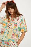 Oasis Linen Mix Patch Print Resort Shirt thumbnail 1