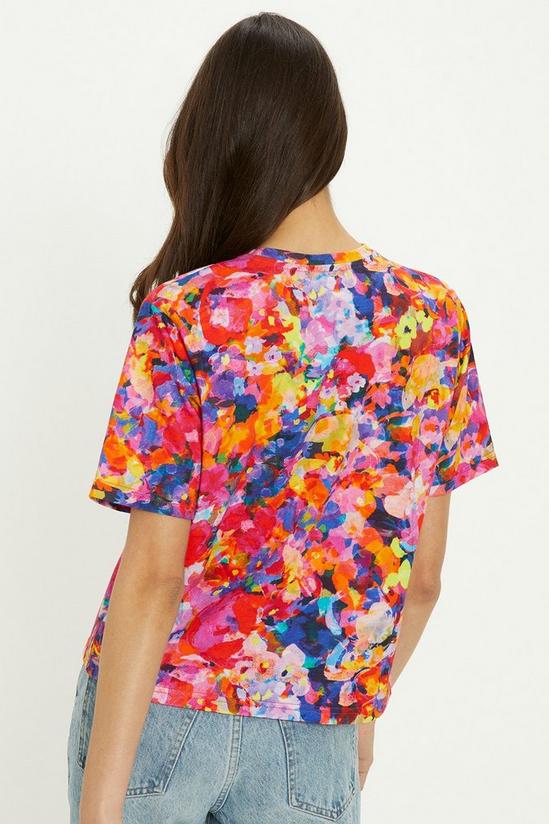 Oasis Floral Boxy Crop Cotton T-Shirt 3