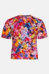 Oasis Floral Boxy Crop Cotton T-Shirt thumbnail 4
