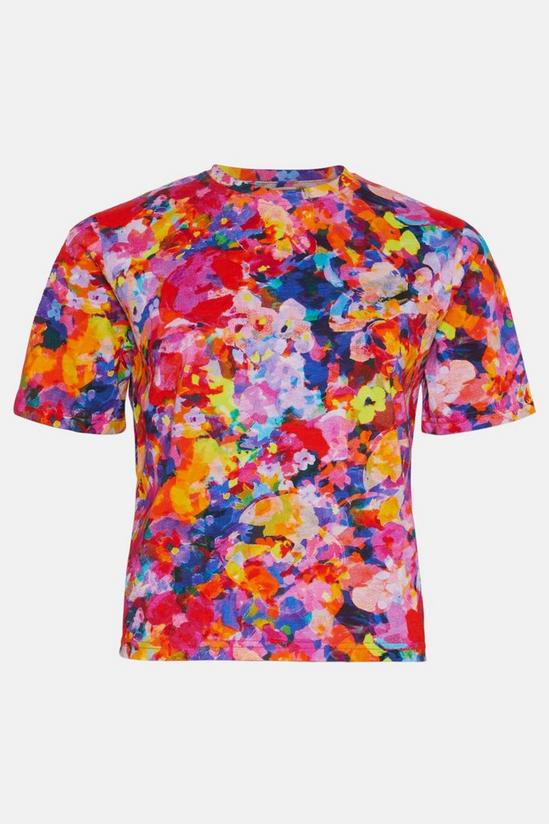 Oasis Floral Boxy Crop Cotton T-Shirt 4
